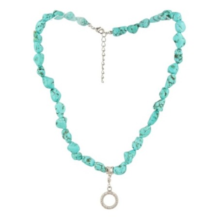 Fashion ketting Howliet blauw nugget (bijgekleurd)