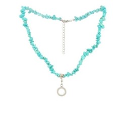 Fashion ketting Howliet blauw split (bijgekleurd)