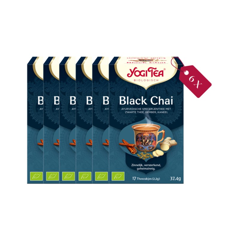 Yogi Tea Black Chai - tray: 6 stuks