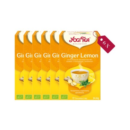 Yogi Tea Ginger Lemon - tray: 6 stuks