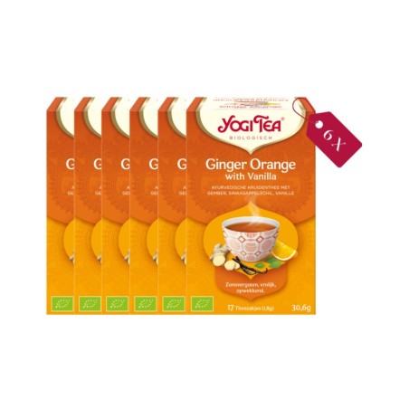 Yogi Tea Ginger Orange with Vanilla - tray: 6 stuks