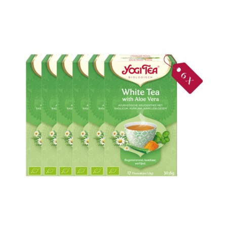 Yogi Tea White Tea Aloe Vera - tray: 6 stuks