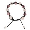 Roze kwarts glitter shamballa armband