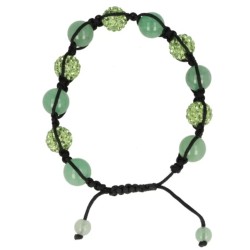 Aventurijn groen glitter shamballa armband