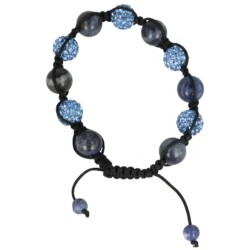 Sodaliet glitter shamballa armband