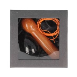 Yoni massage set Obsidiaan / Aventurijn oranje