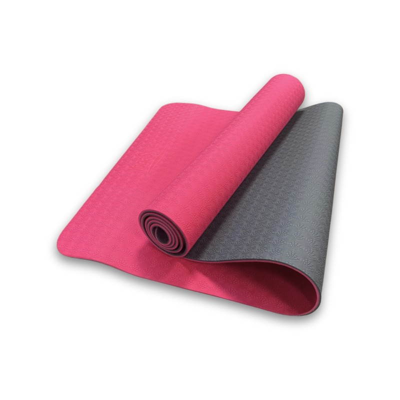 Yogastyles Yogamat TPE Standaard Roze & Grijs