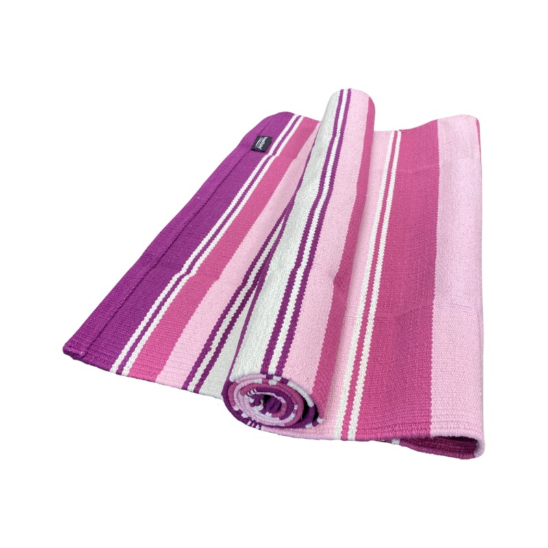 YogaStyles Katoenen Yogamat Mysore - Roze & Paars