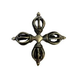 Dubbele dorje (Vajra) messing 5,5 cm