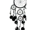 Dromenvanger spiegel-schelp 11 CM - Zwart - Dream Catcher