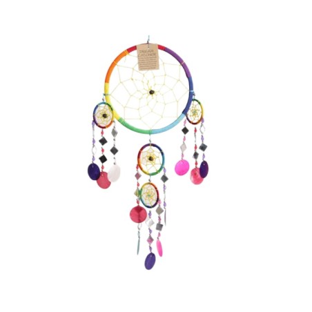 Dromenvanger 16cm - spiegel-schelp - Rainbow - Dreamcatcher