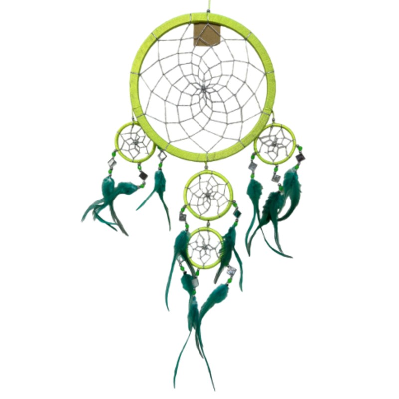 Dromenvanger - Spiegel - 22cm - Groen - Dreamcatcher