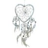 Dromenvanger Hartje met spiegels - wit - 17 cm - Dreamcatcher