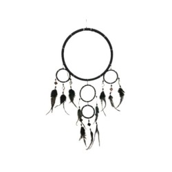 Dromenvanger - Spiegel - 22cm - Zwart - Dreamcatcher