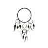 Dromenvanger - Spiegel - 22cm - Zwart - Dreamcatcher