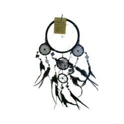 Dromenvanger - Spiegel - 11cm - Zwart - Dreamcatcher