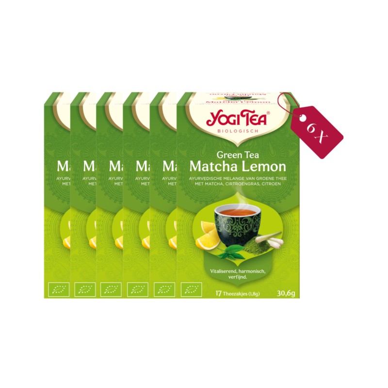 Yogi Tea Green Tea Matcha Lemon - tray: 6 stuks