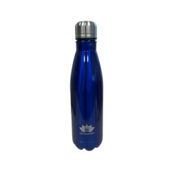 Om Namaste RVS Drinkfles thermosfles - donker blauw glans 8 groot