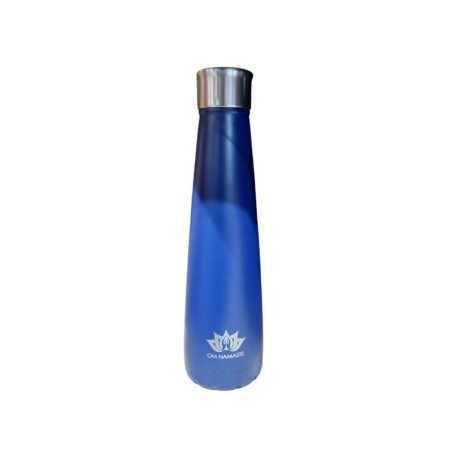 Om Namaste RVS Drinkfles thermosfles - donker blauw mat 10 groot