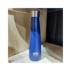 Om Namaste RVS Drinkfles thermosfles - donker blauw mat 10 groot