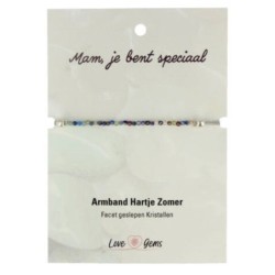 Hartje zomer armband multikleur - Moederdag