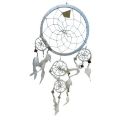 Dromenvanger - Spiegel - 22cm - wit - Dreamcatcher