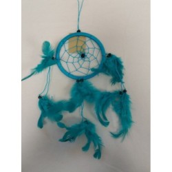 Dromenvanger - 11cm - Turkoois - alleen veren - Dreamcatcher