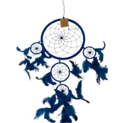 Dromenvanger - 22 cm - Blauw - alleen veren - Dreamcatcher