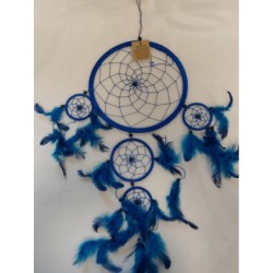 Dromenvanger - 22 cm - Blauw - alleen veren - Dreamcatcher