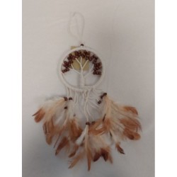 Dromenvanger - Tree of life bruine kralen 7cm - Dreamcatcher