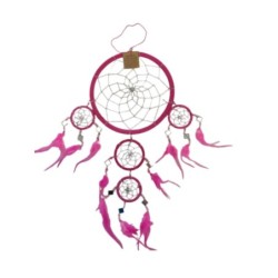 Dromenvanger - spiegel - 22cm - roze - Dreamcatcher