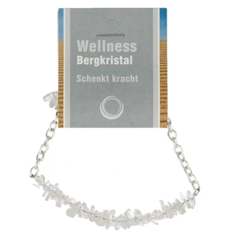 Bergkristal bar armband + kaart