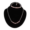 Roze kwarts bar ketting