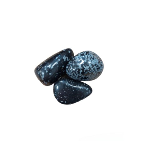 Obsidiaan sneeuwvlok trommelstenen 100 gr. (mt3)