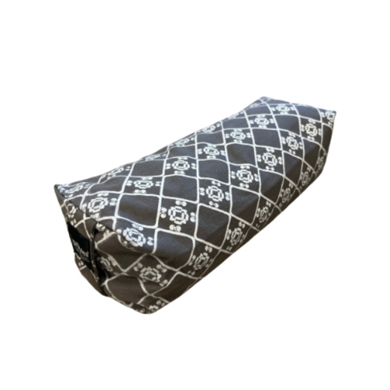 YogaStyles meditatiekussen - mini bolster design xs - grijs - bolletjes