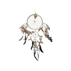 Dromenvanger - 22cm Creme - alleen veren - Dreamcatcher