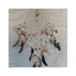 Dromenvanger - 22cm Creme - alleen veren - Dreamcatcher