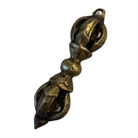 Dorje (Vajra) 5-spaken hanger messing 6 cm