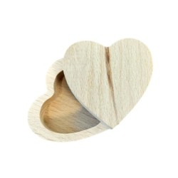 Houten verpakkingsdoosje hart 55 mm