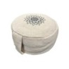 YogaStyles Meditatiekussen rond - Jute-look met Lotus