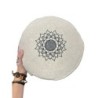 YogaStyles Meditatiekussen rond - Jute-look met Lotus