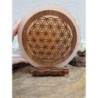 Zoutsteen lamp flower of life rond deco incl. elektra