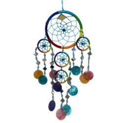 Dromenvanger spiegel-schelp 11 cm - Rainbow - Dreamcatcher