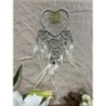 Dromenvanger hartje met spiegels - wit - 11 cm - Dreamcatcher