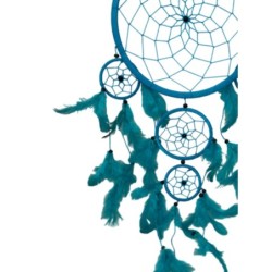 Dromenvanger - 22 cm - turquoise - alleen veren - Dreamcatcher