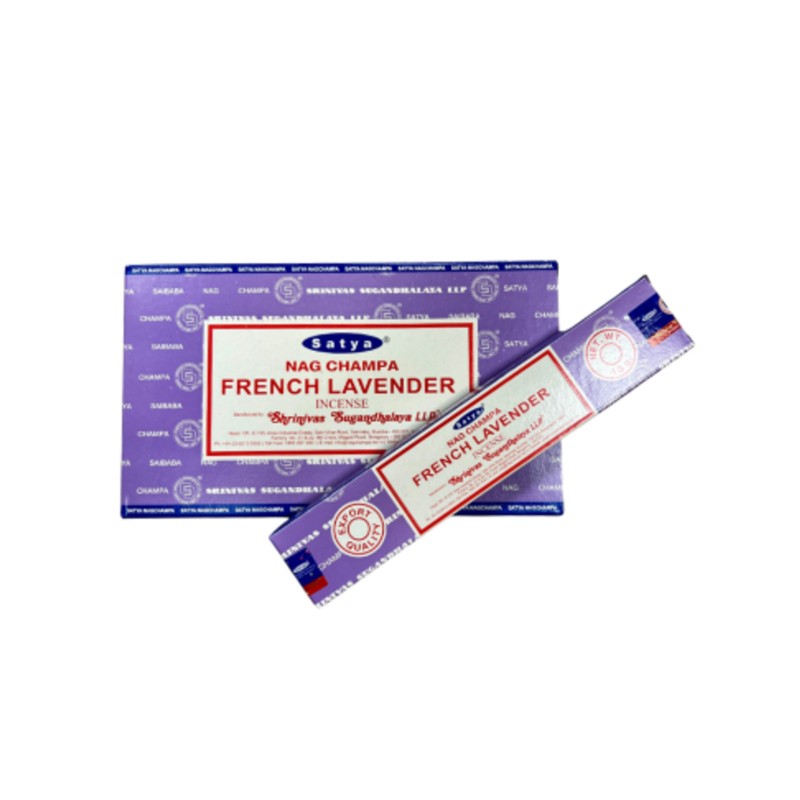 French Lavender wierook 15 grams Satya - doos van 12 st.