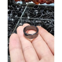 Hematiet edelsteen ring plat 8 mm - 22