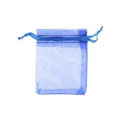 Organza buidels 7x9 - 100 stuks blauw donker