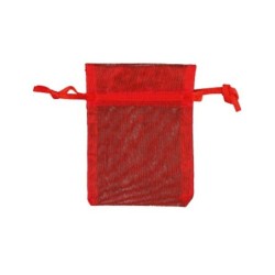 Organza buidels 7x9 - 10 stuks rood