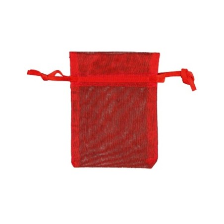 Organza buidels 7x9 - 10 stuks rood